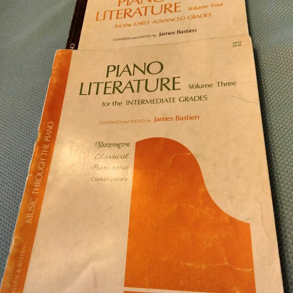 Piano Literature by James Bastien Volume 3 and Volume 4 - Whole lot $5 - Picture 1 of 3